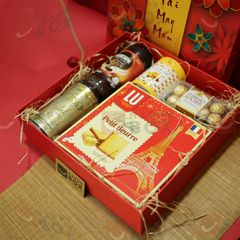 Hộp Quà Tết Cao Cấp Lộc Tài May Mắn HPH055 - Hộp Kẹo, Bánh, Trà Nguyên Liệu Đặc Biệt - Quà Tết Ý Nghĩa 2023