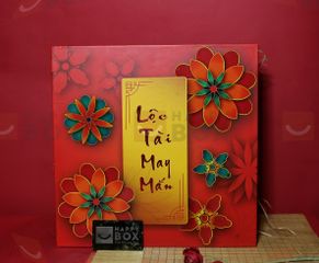 Hộp Quà Tết Cao Cấp Lộc Tài May Mắn HPH055 - Hộp Kẹo, Bánh, Trà Nguyên Liệu Đặc Biệt - Quà Tết Ý Nghĩa 2023