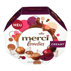 Kẹo Socola Storck Merci Lovelies Hộp Lục Giác Cao Cấp - Hương Vị Ngọt Ngào, Quà Tặng Ý Nghĩa Cho Mọi Dịp
