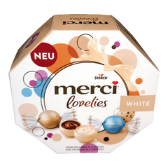 Kẹo Socola Storck Merci Lovelies Hộp Lục Giác Cao Cấp - Hương Vị Ngọt Ngào, Quà Tặng Ý Nghĩa Cho Mọi Dịp
