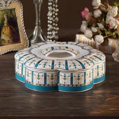 Khay Đựng Bánh Mứt Kẹo 7 Ngăn Bằng Sứ Cao Cấp - Thiết Kế Độc Đáo, Bảo Quản Thực Phẩm An Toàn, Quà Tặng Ý Nghĩa Dịp Lễ Tết