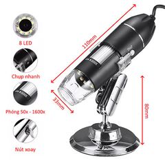 Kính Hiển Vi Điện Tử 1600X - Microscope Digital USB Phục Vụ Học Tập và Khám Phá Thế Giới Siêu Nhỏ