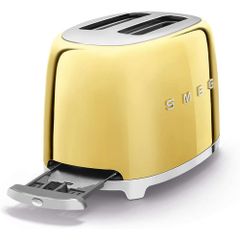 Máy Nướng Bánh Mì Smeg TSF01GOEU Gold Glossy - Thiết Kế Sang Trọng, Đa Chức Năng Với 6 Cấp Độ Nướng Cho Bữa Sáng Hoàn Hảo
