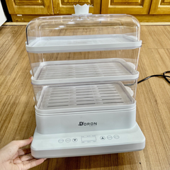 Nồi Hấp Điện Đa Năng 3 Tầng Doron 20 Lít - Dung Tích Lớn, Tiết Kiệm Thời Gian Nấu Nướng, Phù Hợp Hấp Nhiều Loại Thực Phẩm