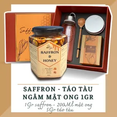 Set Saffron 1g và Táo Tàu Ngâm Mật Ong Bee Beauty - Tăng Cường Sức Khỏe, Cải Thiện Giấc Ngủ và Tốt Cho Dạ Dày