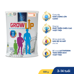 Sữa bột Royal Ausnz Grow Up Milk Powder 500g cho trẻ 3-14 tuổi - Hỗ trợ phát triển chiều cao, trí não và tăng cường sức đề kháng
