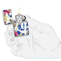 Bật Lửa Zippo 49436 Thiết Kế Hoa Nhiệt Đới - Bật Lửa Chống Gió Có Thể Nạp Lại Sang Trọng, Quà Tặng Độc Đáo cho Người Yêu Thích Fandom
