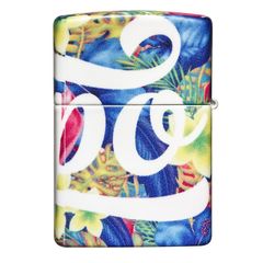 Bật Lửa Zippo 49436 Thiết Kế Hoa Nhiệt Đới - Bật Lửa Chống Gió Có Thể Nạp Lại Sang Trọng, Quà Tặng Độc Đáo cho Người Yêu Thích Fandom