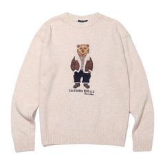Áo len sweater Whoau Premium Dumble Steve WHKAC4T02U màu be