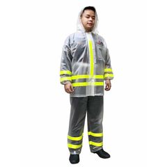 Áo Mưa Bộ Phản Quang Rando ASPC-02 - Trang Phục Chống Nước Cho Công Trường, Hoạt Động Ngoài Trời, Có Nón Tháo Rời