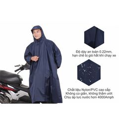 Áo Mưa Rando Poncho Vải Best APNS-20 - Chất Liệu Nylon/PVC Chống Thấm Nước, Bền Bỉ Cho Du Lịch Và Thể Thao Outdoor