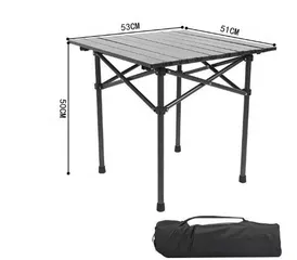 Bàn Dã Ngoại Gấp Gọn 53x51cm Kèm Túi Đựng Tiện Lợi - Khung Sắt Chắc Chắn, Dễ Dàng Mang Theo Picnic và Cắm Trại