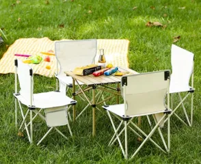 Bàn Dã Ngoại Gấp Gọn 53x51cm Kèm Túi Đựng Tiện Lợi - Khung Sắt Chắc Chắn, Dễ Dàng Mang Theo Picnic và Cắm Trại