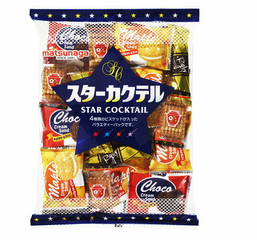 Bánh Quy Hỗn Hợp Matsunaga Star Cocktail - 4 Hương Vị Ngọt Ngào, Giòn Tan - Đặc Sản Bánh Kẹo Nhật Bản Ngon Khó Cưỡng