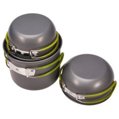 Bộ 4 Nồi Tay Cầm Xếp Gọn Chống Dính - Hợp Kim Nhôm Bền Đẹp, Tiện Lợi Cho Gia Đình 2-4 Người, Phù Hợp Với Dã Ngoại