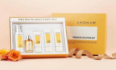 Bộ Dưỡng Da Ahohaw Premium Solution - Hỗ Trợ Trẻ Hóa, Giảm Nếp Nhăn, Cấp Ẩm Săn Chắc Cho Mọi Loại Da