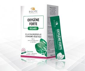 Bột Diệp Lục Biocyte Oxygène Forte - Hỗ Trợ Trẻ Hóa Da, Ngăn Ngừa Lão Hóa và Quầng Thâm - Hộp 15 Gói 4g