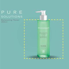 Toner Giảm Bóng Nhờn Bruno Vassari Pure Solutions Balancing 250ml - Cân Bằng Da, Se Khít Lỗ Chân Lông, Dưỡng Ẩm Thoải Mái