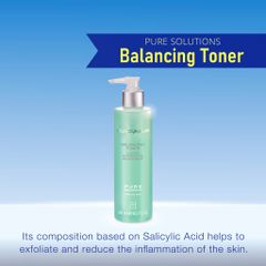 Toner Giảm Bóng Nhờn Bruno Vassari Pure Solutions Balancing 250ml - Cân Bằng Da, Se Khít Lỗ Chân Lông, Dưỡng Ẩm Thoải Mái