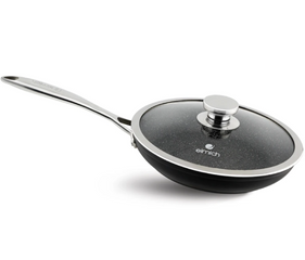 Chảo Vân Đá Chống Dính Elmich Opal EL-3802 24cm - Nắp Kính, Chất Liệu An Toàn, Phù Hợp Với Mọi Loại Bếp