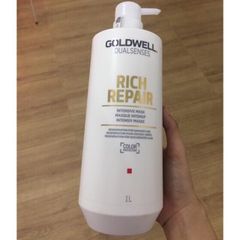 Dầu Hấp Tóc Goldwell Dualsenses Rich Repair 1000ml - Phục Hồi Tóc Khô Xơ, Giúp Tóc Mượt Mà, Bóng Ả, Dưỡng Ẩm Tốt