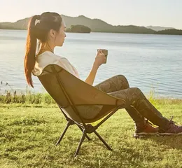 Ghế Gấp Dã Ngoại Đa Năng Hợp Kim Nhôm Có Tựa Lưng êm ái - Tiện Lợi Cho Cắm Trại, Du Lịch, Picnic Với Túi Đựng Kèm Theo