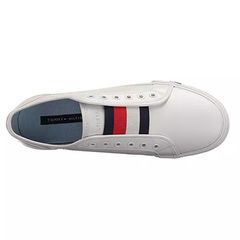 Giày Nữ Tommy Hilfiger Anni Slip-On Sneaker Trắng - Giày Thể Thao Thời Trang, Chất Liệu Da Cao Cấp, Tiện Dụng, Phong Cách Năng Động