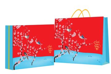 Hộp quà Tết 7 món HQ23520 - Trà, Bánh, Socola, Hạt và Trái Cây Sấy Sang Trọng - Quà Tết Cao Cấp Lì Xì An Lành