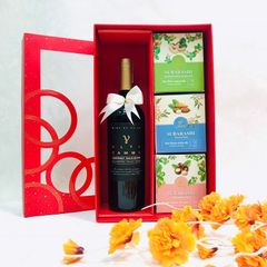 Hộp quà Tết HQ23490 - Ba loại hạt dinh dưỡng sang trọng, tinh tế cho mùa xuân ý nghĩa - Quà tặng sức khỏe cho ngày Tết