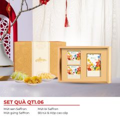 Hộp Quà Tết Mộc Hương Sơn QT1.06 - Mứt Thượng Hạng Mix Saffron Độc Quyền - Quà Tặng Ý Nghĩa Cho Ngày Tết