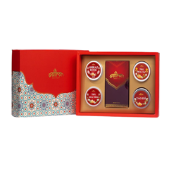 Hộp Quà Tết Nhụy Hoa Nghệ Tây Saffron Salam Sang Trọng + 4 Loại Trà Cao Cấp, Quà Tặng Sức Khỏe Ý Nghĩa Dịp Tết Nguyên Đán
