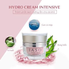 Kem Dưỡng Ẩm IASO Hydro Cream Intensive - Cấp Ẩm Sâu, Tái Tạo Da, Làn Da Căng Mịn, 45g, Dưỡng Ẩm Tự Nhiên