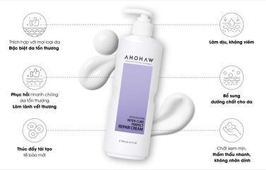 Kem Dưỡng Phục Hồi Da Ahohaw Inten-Cure Perfect Repair - 500ml, Chất Kết Cấu Mỏng Nhẹ, Dành Cho Da Nhạy Cảm, Cấp Nước Và Làm Dịu Da
