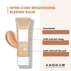Kem nền Ahohaw Inten-Cure Brightening Blemish SPF 50 PA+++ - Che khuyết điểm, làm sáng da tự nhiên, kem trang điểm chống nắng, 50g