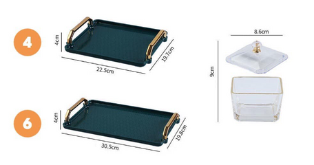 Khay Đựng Bánh Mứt Thủy Tinh Cao Cấp - Set 4/6 Hũ, Thiết Kế Hiện Đại, Chất Liệu Bền Bỉ - Trang Trí Bàn Tiệc Tết Thêm Sang Trọng