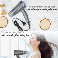 Máy sấy tóc Panasonic EH-ND57PH645 - Siêu êm, công suất 1500W, chế độ sấy mát, gấp gọn, tiện lợi cho du lịch và công tác