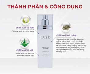 Nước Hoa Hồng Dưỡng Trắng Da IASO White Science EX Toner 180ml - Làm Sạch Sâu, Ngăn Ngừa Nám & Tàn Nhang, Phục Hồi Độ Ẩm Da
