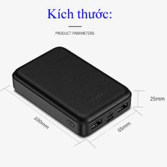 Pin Sạc Cho Áo Sưởi Điện 12.000 mAh - Dung Lượng Lớn, 2 Cổng USB, Thích Hợp Mang Theo, Tiện Dụng Trong Mùa Đông