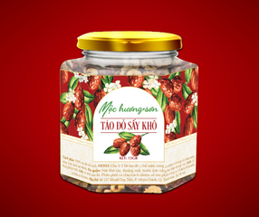 Hộp quà Tết Mộc Hương Sơn - Set mứt saffron và táo đỏ sấy cao cấp, món quà sang trọng cho người thân và bạn bè