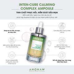 Tinh Chất Hỗ Trợ Phục Hồi Da Ahohaw Inten-Cure Calming - Serum Làm Dịu Da, Ngăn Ngừa Mụn, Kiểm Soát Bã Nhờn, Phục Hồi Da Nhạy Cảm 50ml