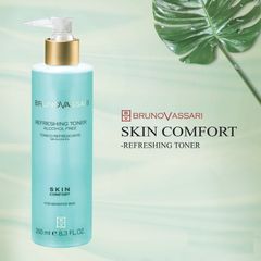 Toner Bruno Vassari Skin Comfort Refreshing 250ml - Giúp Làm Sạch, Cân Bằng Ẩm, Thích Hợp Cho Da Nhạy Cảm và Khô