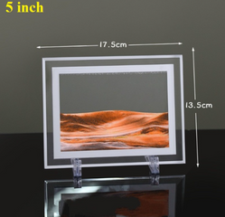 Tranh Cát Chảy 3D Để Bàn Trang Trí Khung Chữ Nhật - Nghệ Thuật Thư Giãn Sống Động, Chất Liệu Thủy Tinh và Acrylic
