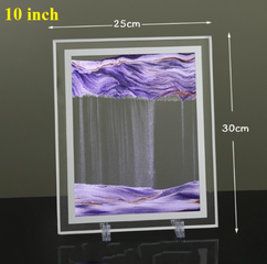 Tranh Cát Chảy 3D Để Bàn Trang Trí Khung Chữ Nhật - Nghệ Thuật Thư Giãn Sống Động, Chất Liệu Thủy Tinh và Acrylic