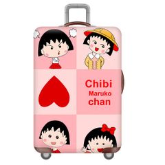 Túi Bọc Vali Kaws Chống Nước Co Giãn 4 Chiều - Mẫu Chibi Maruko Chan Độc Đáo Cho Du Lịch, Bảo Vệ Vali Tối Ưu