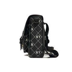 Túi Xách Trẻ Em MLB Diamond Monogram Jacquard NY Yankees - Túi Đeo Chéo Khung Chắc Chắn, Thiết Kế Thời Trang Đen