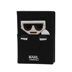 Ví Karl Lagerfeld Passport Holder logo ông già hình nắm đấm 020589 màu đen