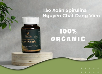 Viên Tảo Xoắn Hữu Cơ Spirulina Nguyên Chất Tảo Việt - Bổ Sung Dinh Dưỡng Cho Trẻ Em và Người Lớn, Hỗ Trợ Làm Đẹp Da, Tiêu Hóa Khỏe Mạnh