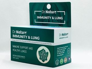 Viên uống bổ phổi Dr. Nature Immunity & Lung 60 viên - Tăng cường miễn dịch, hỗ trợ sức khỏe phổi tự nhiên, không chất bảo quản