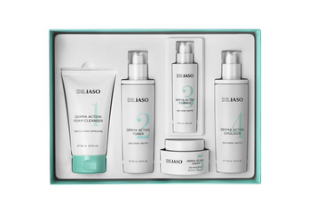 Bộ sản phẩm giảm nám, dưỡng trắng Dr.Iaso Derma Action - Sữa rửa mặt, toner, tinh chất, sữa dưỡng, kem dưỡng 5 sản phẩm chăm sóc da hoàn hảo