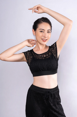 Bộ Đồ Tập Nữ Dahlia LV22212202 - Thiết Kế Croptop Đẹp Mắt, Chất Liệu Ren Co Giãn, Dành Riêng Cho Yogi Tìm Kiếm Sự Đổi Mới